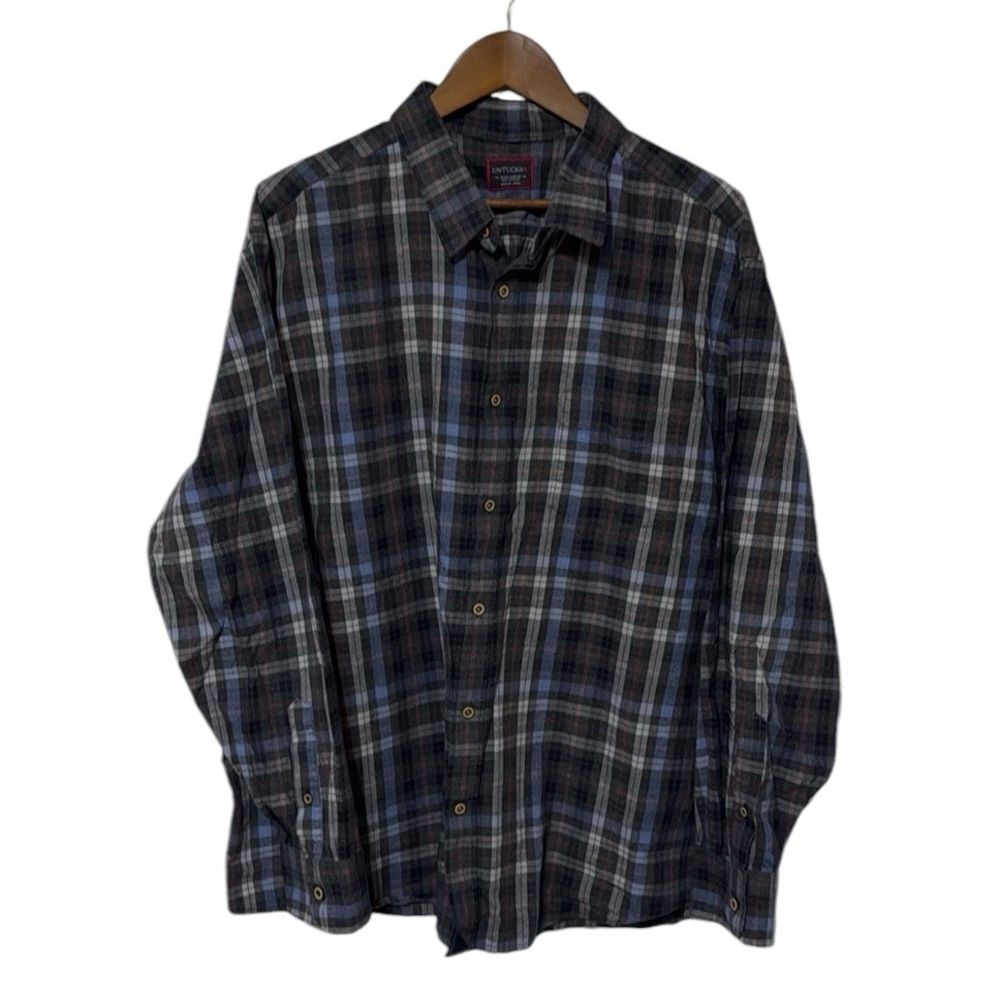 UNTUCKit Long Sleeve Plaid Button Down Shirt XXXL Fall Winter
